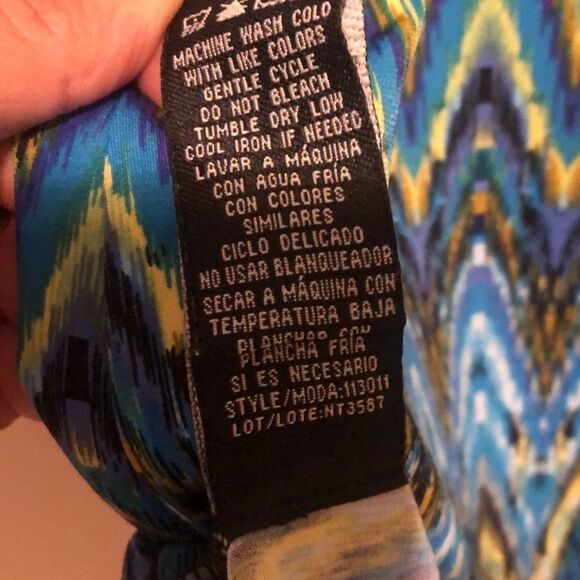 Ronni Nicole Women’s Size 12 Round Neckline Cap Sleeve Printed Summer Dress - Picture 12 of 14